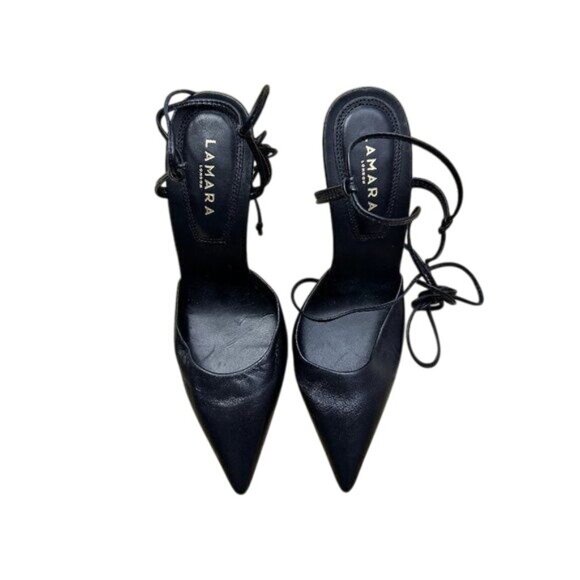 LAMARA LONDON HEART TO FIND HEELS - BLACK - Picture 1 of 8